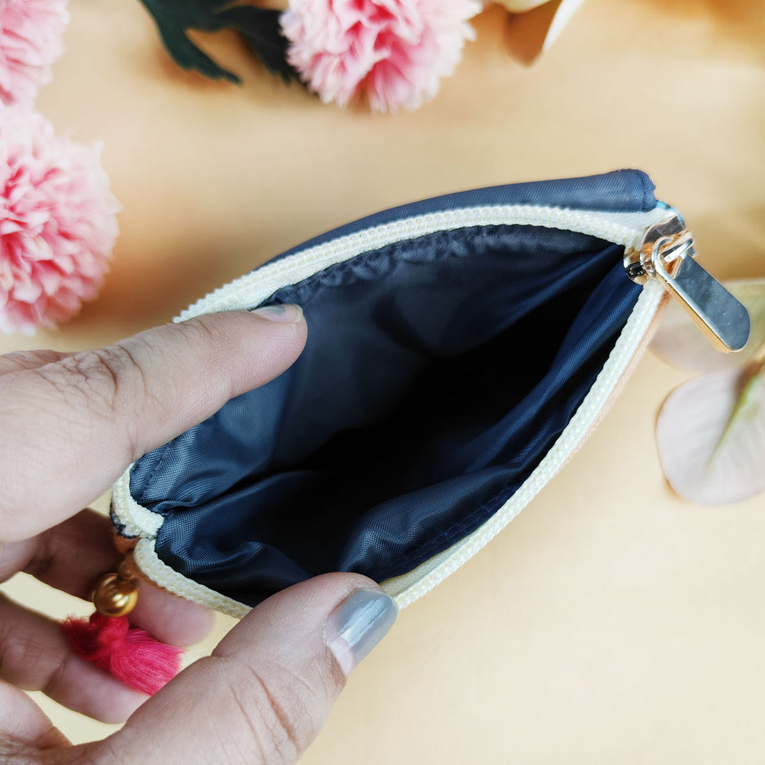 Green-Peach Godna Art Mini Wallet Combo