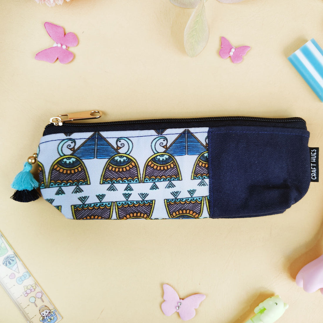 Blue-Orange-Green Pen Pouch Combo