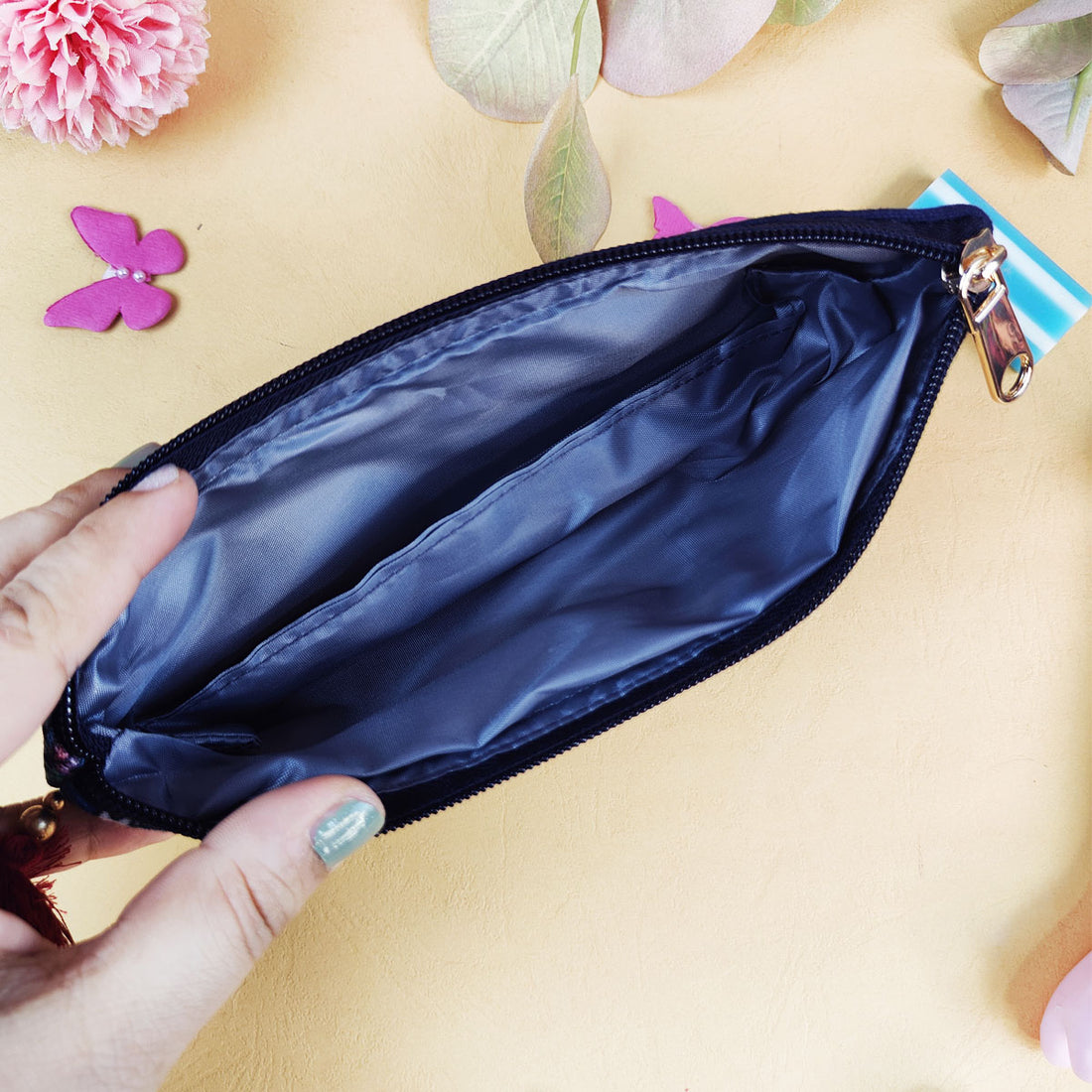 Blue-Pink-Mustard Pen Pouch Combo