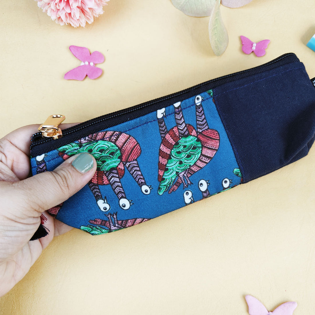 Pink-Blue-Olive Pen Pouch Combo