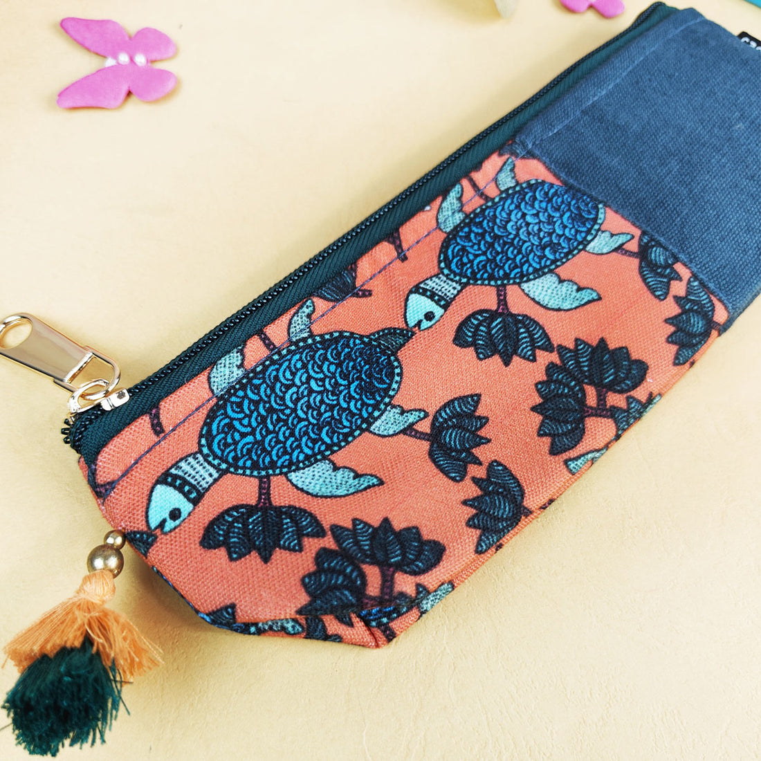 Peach-Olive-Orange Pen Pouch Combo