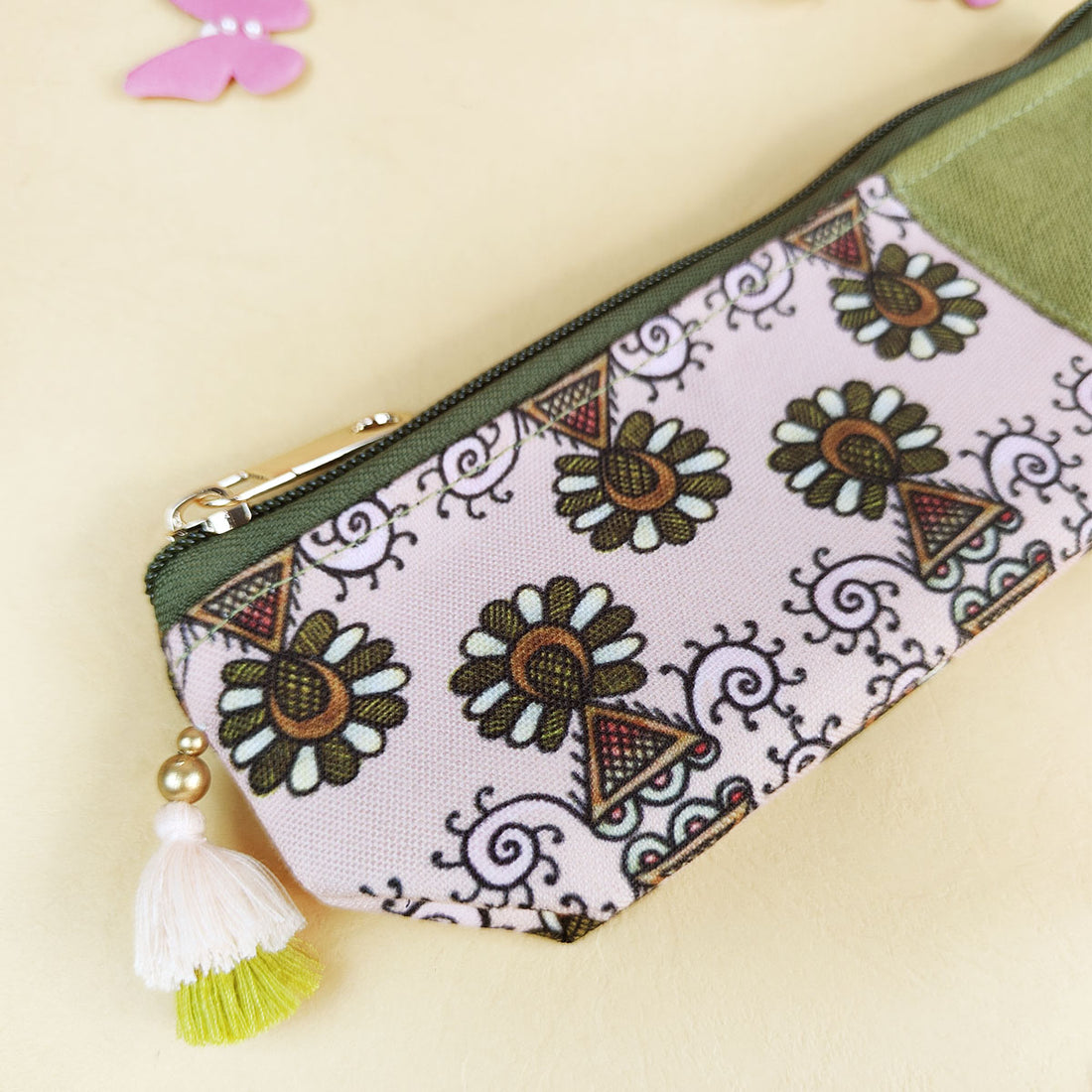 Peach-Olive-Orange Pen Pouch Combo