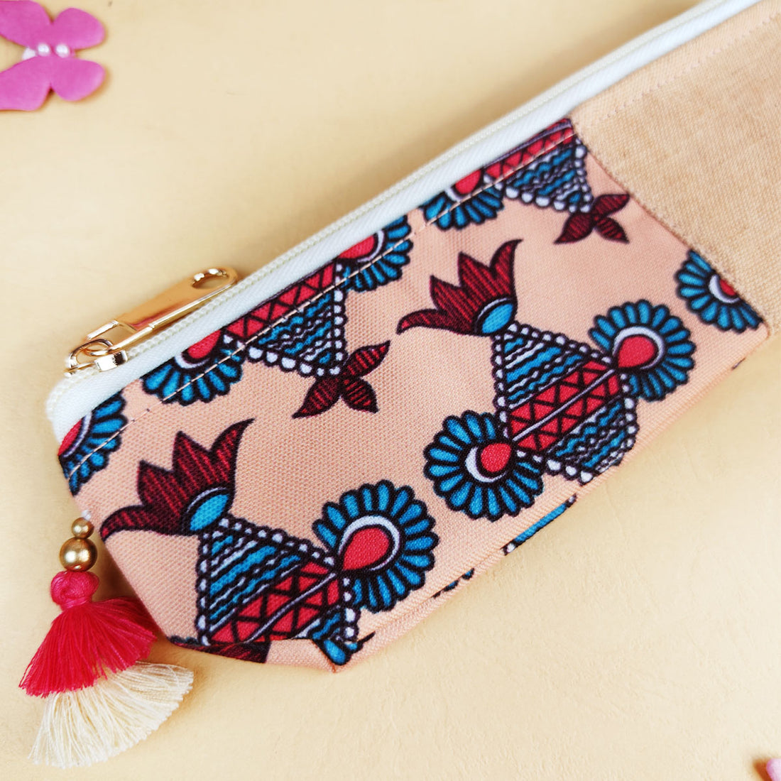Green-Peach-Maroon Pen Pouch Combo