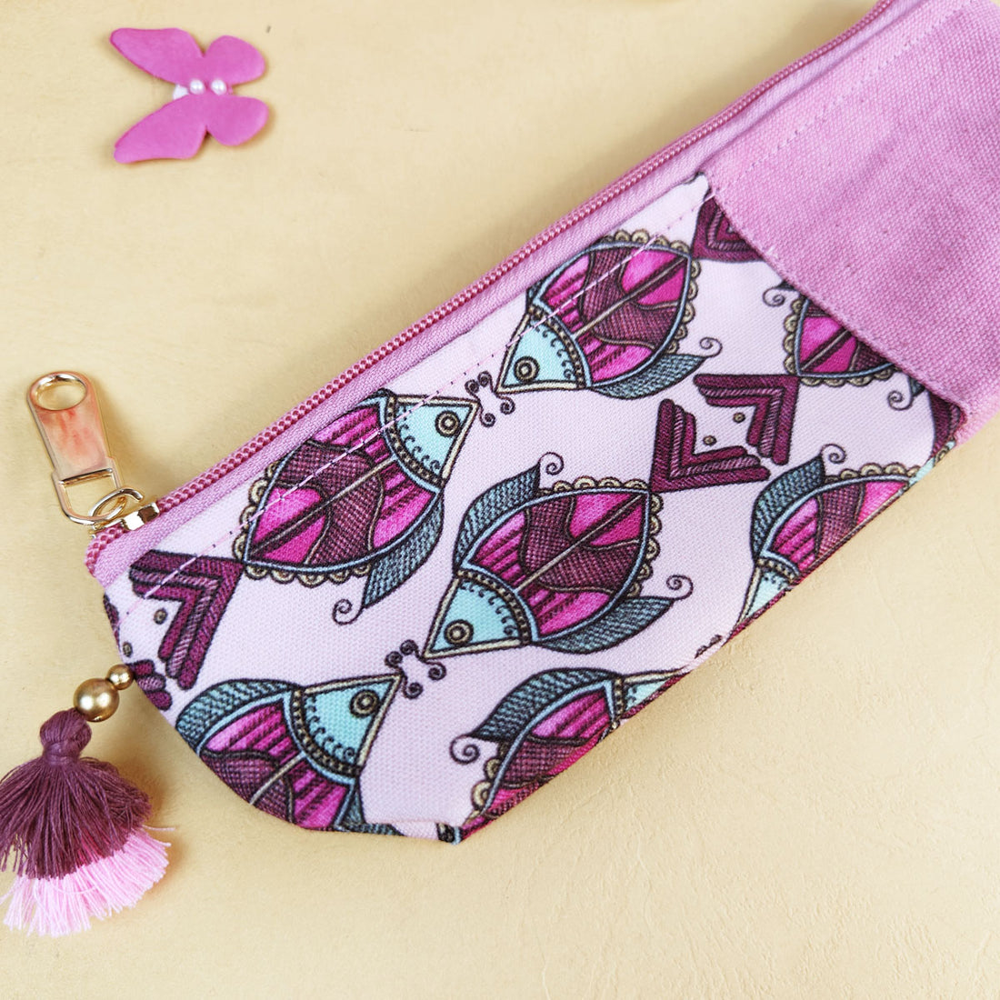 Blue-Pink-Mustard Pen Pouch Combo