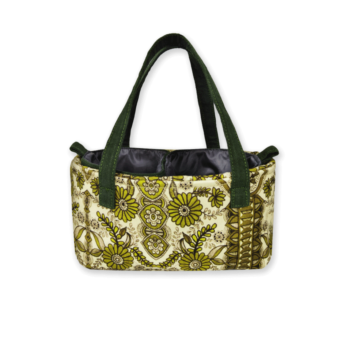 Multi-Purpose Pouch Organizer - Green Madhubani Flower