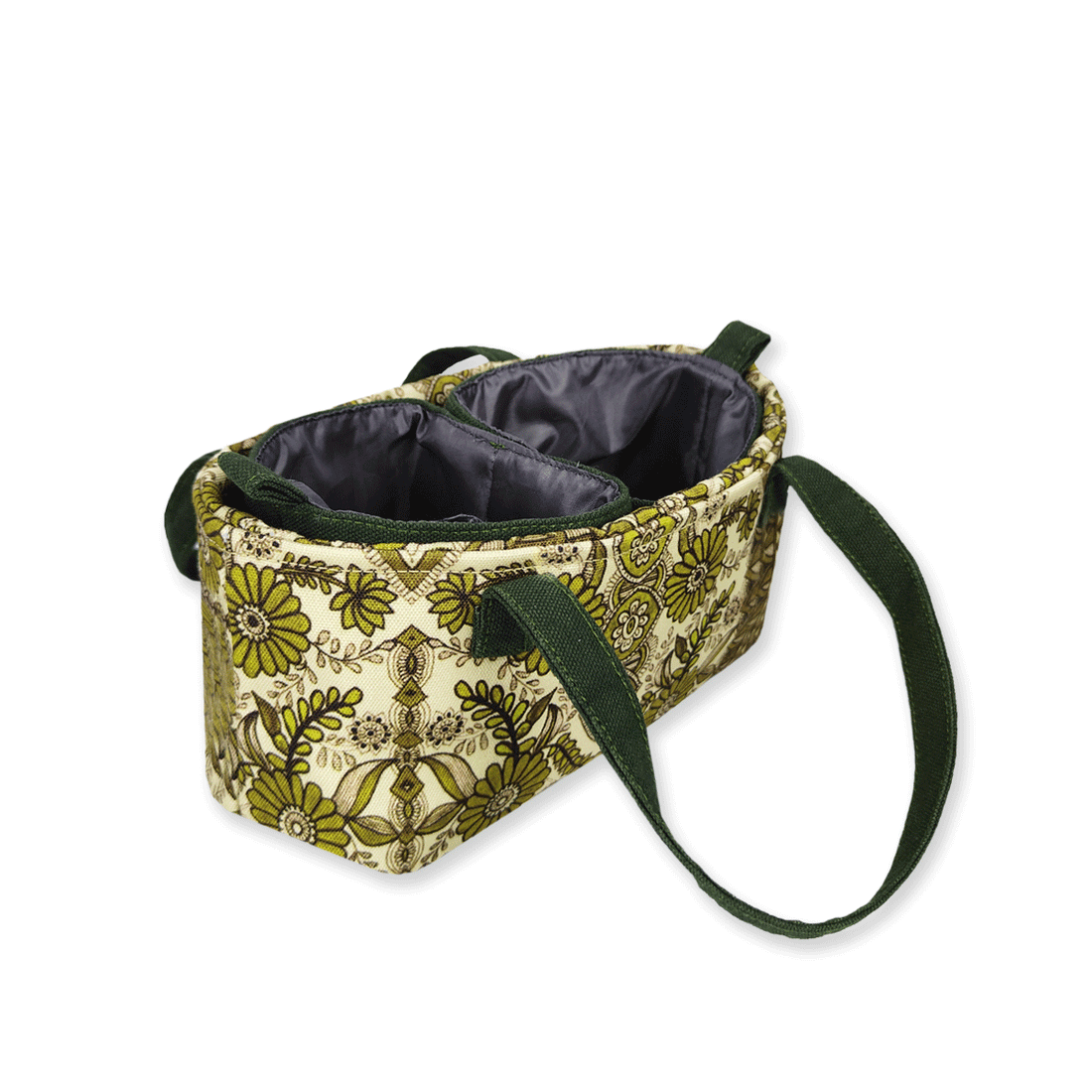 Multi-Purpose Pouch Organizer - Green Madhubani Flower