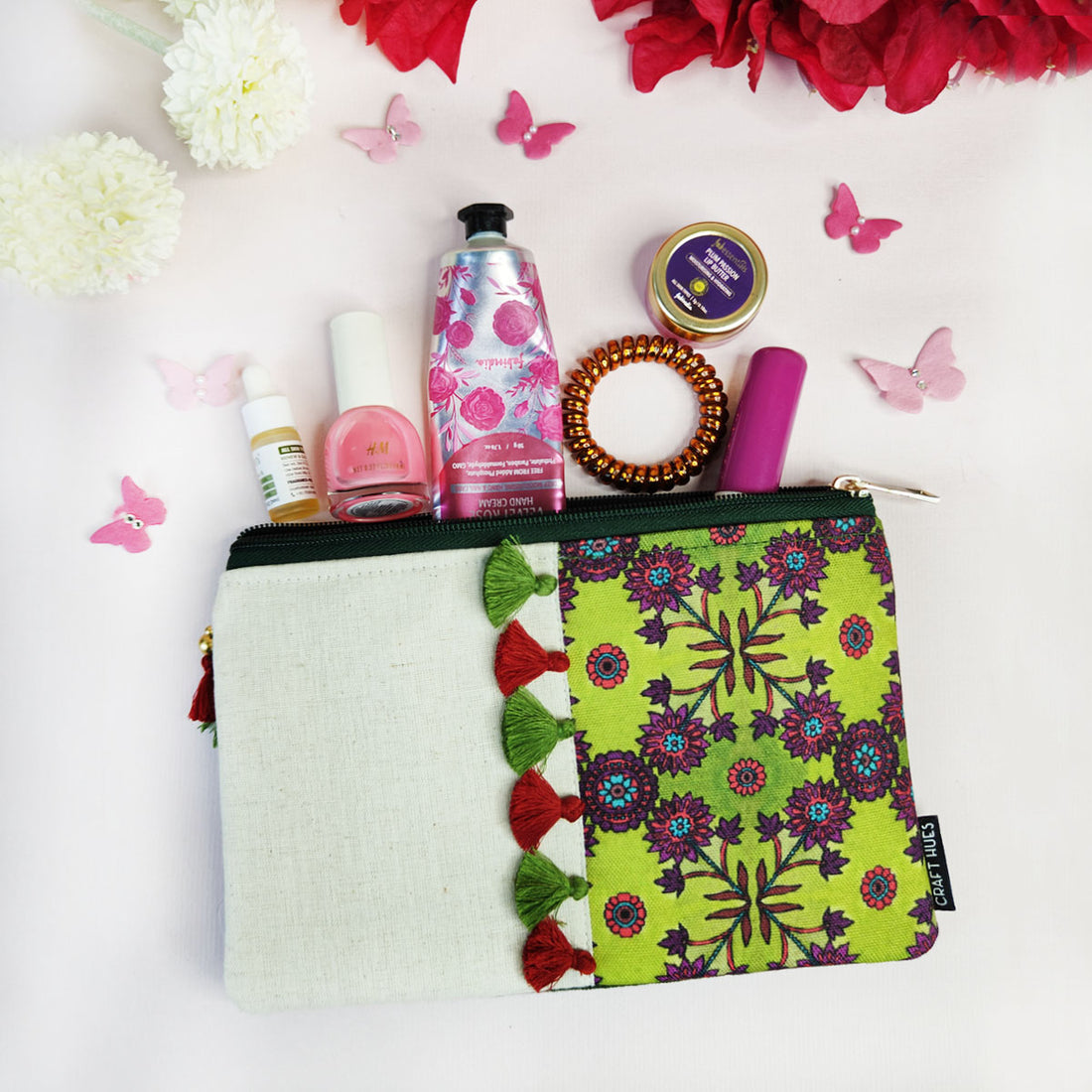 Multi-Purpose Pouch Combo- Green-Pink