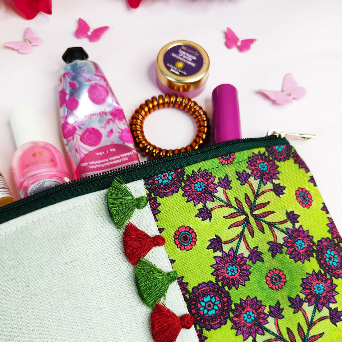 Multi-Purpose Pouch Combo- Green-Pink