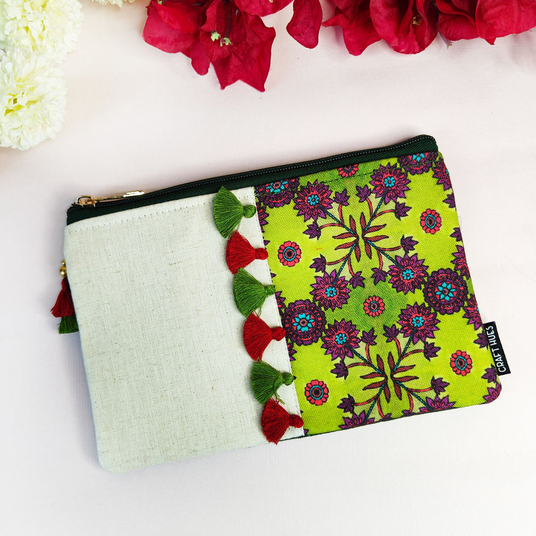 Multi-Purpose Pouch- Green Purple Tile