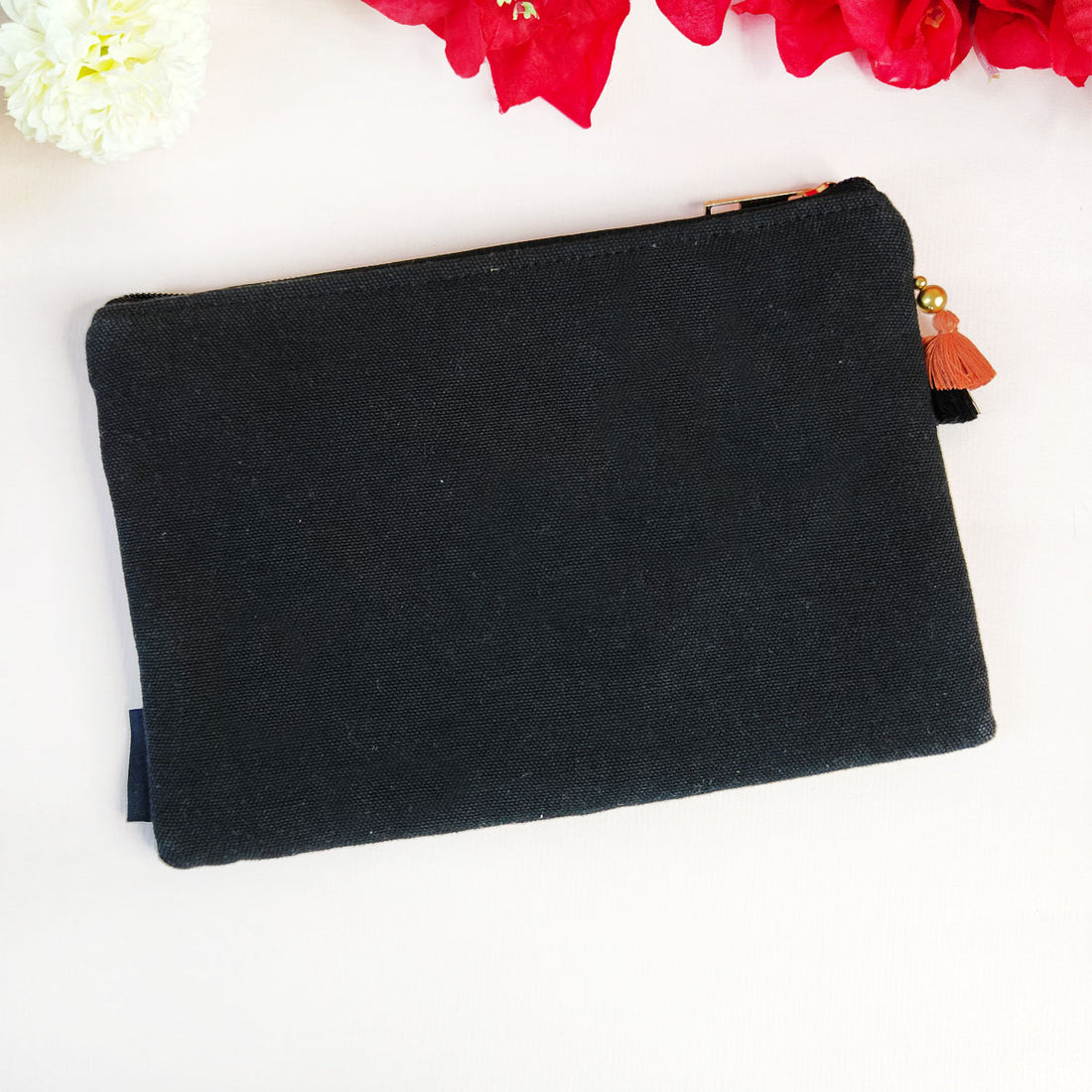 Multi-Purpose Pouch- Maroon Beige Tile