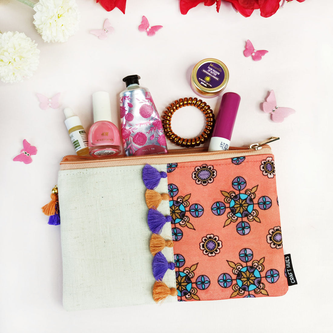 Multi-Purpose Pouch Combo- Navy-Coral