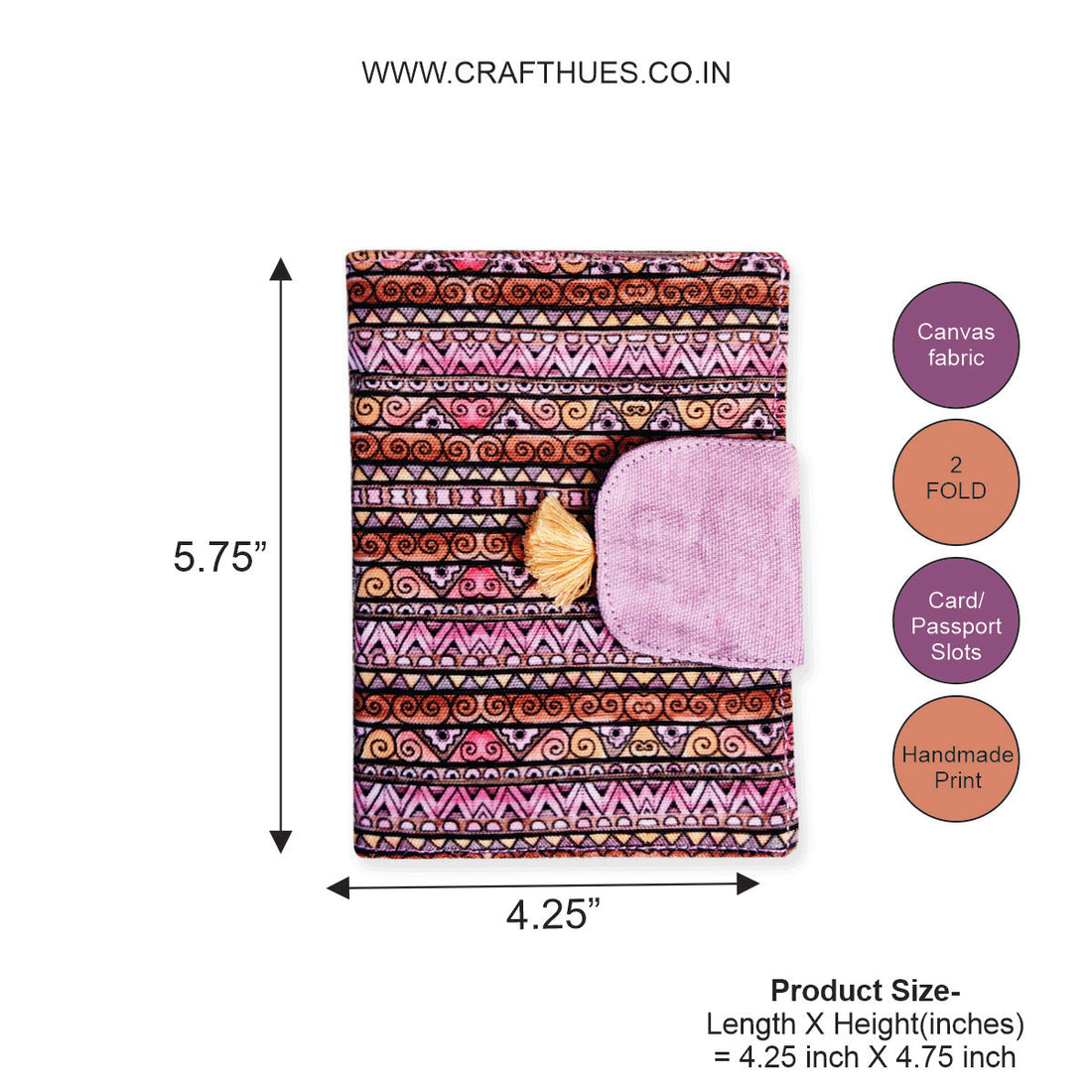 Passport Case- Pink Aztec