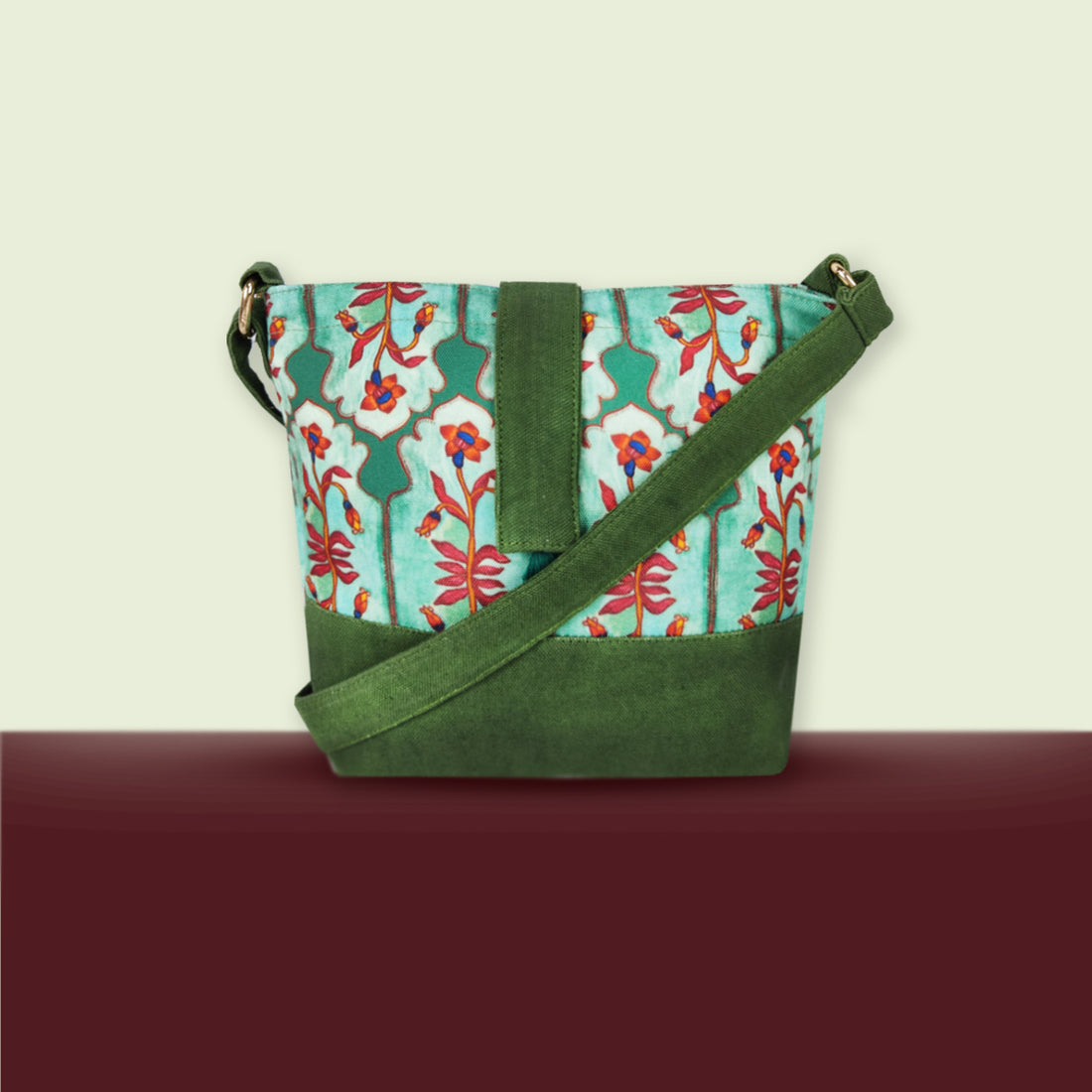 Trapeze Sling Bag- Green Door