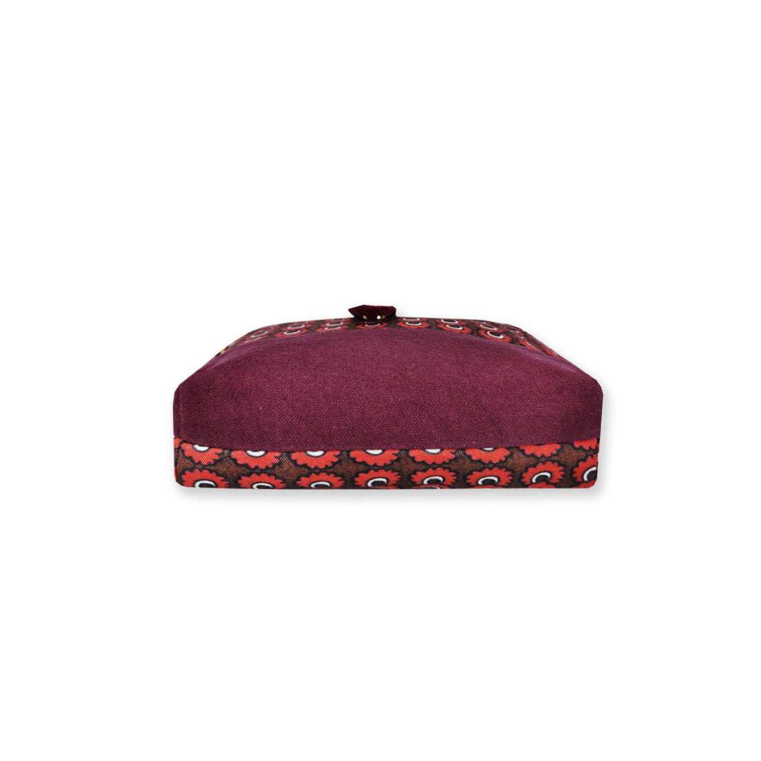 Trapeze Sling Bag- Kalamkari Maroon