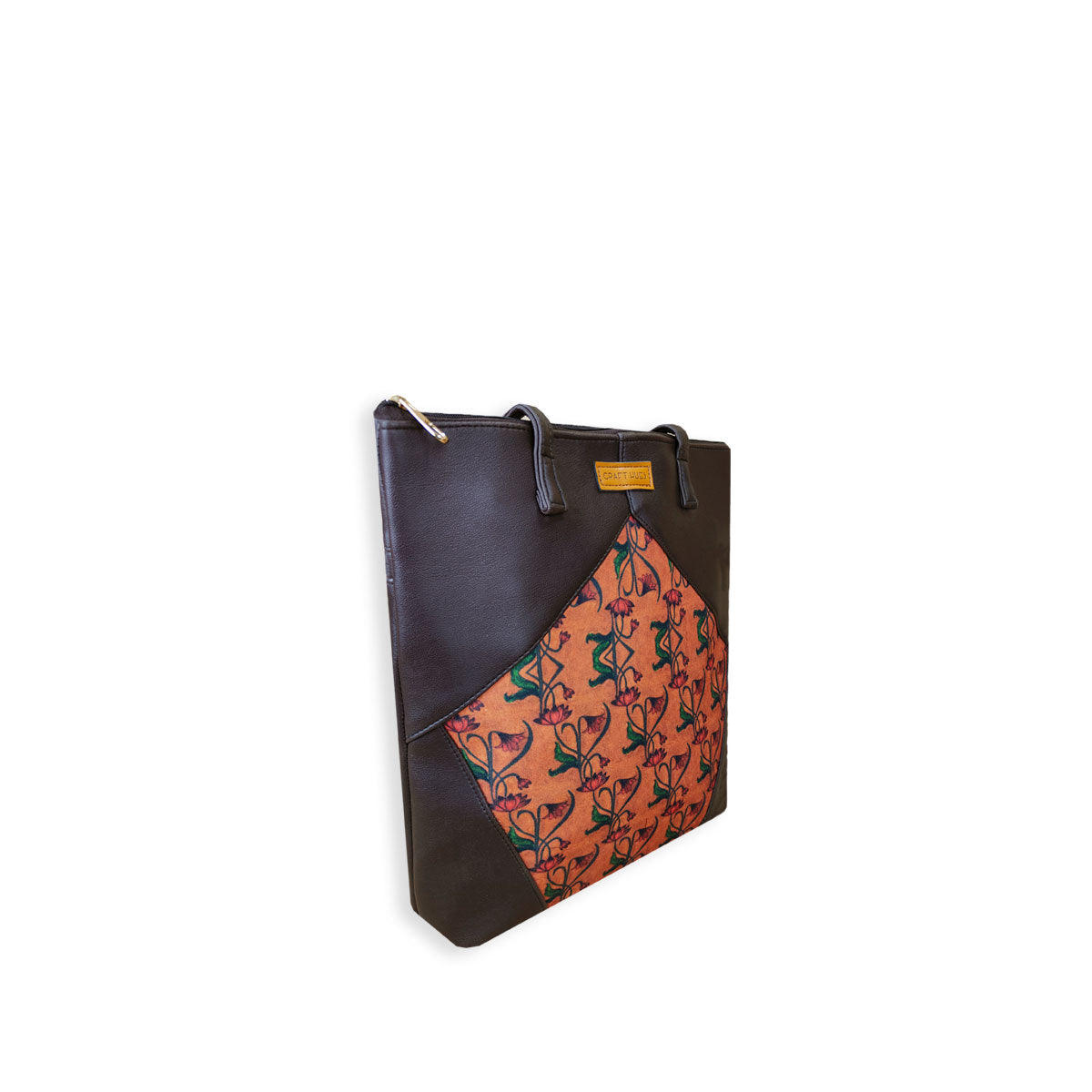 Art Nouveau Brown Floral Tote Bag