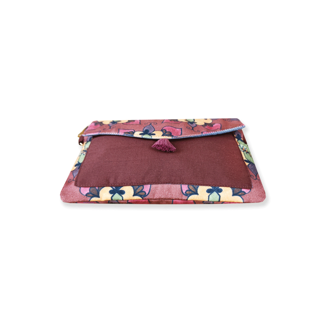 Brown Floral Sling/mini wallet Combo