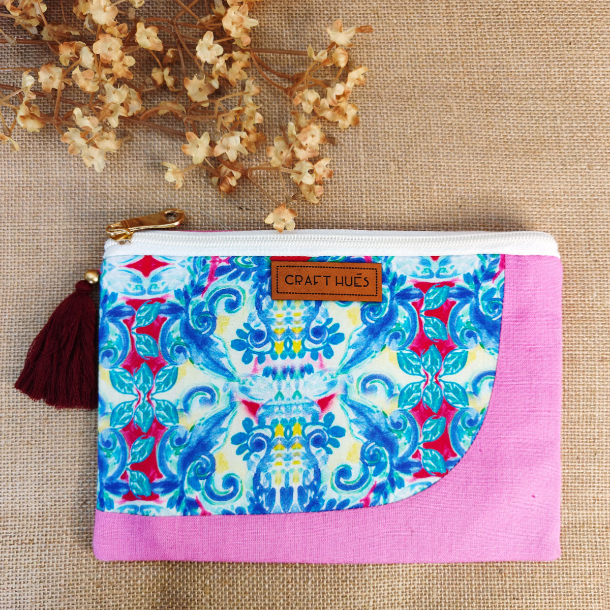Blue Leaves Pouch combo of 2