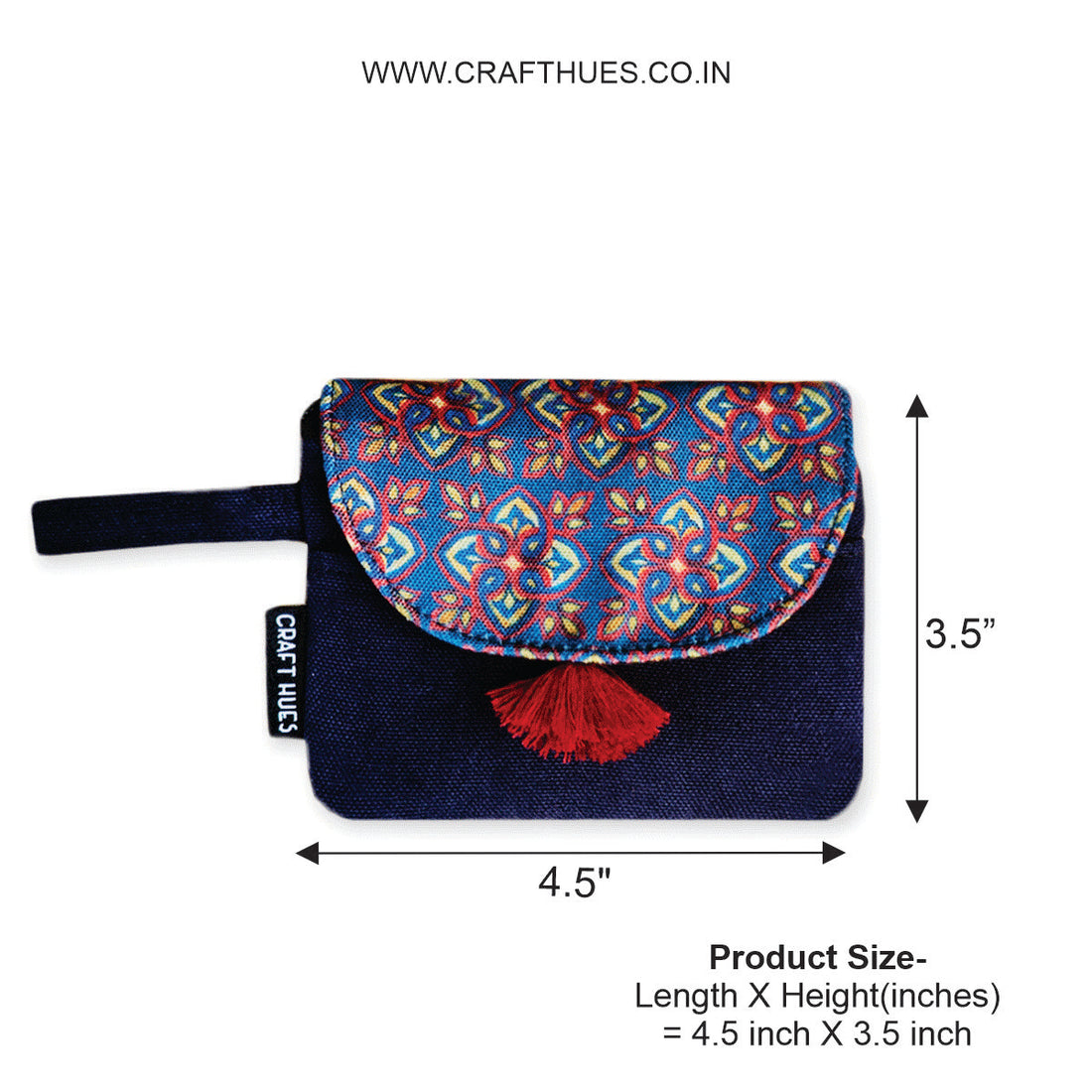 Curve Flap Big/Mini Wallet Combo-Blue Knot