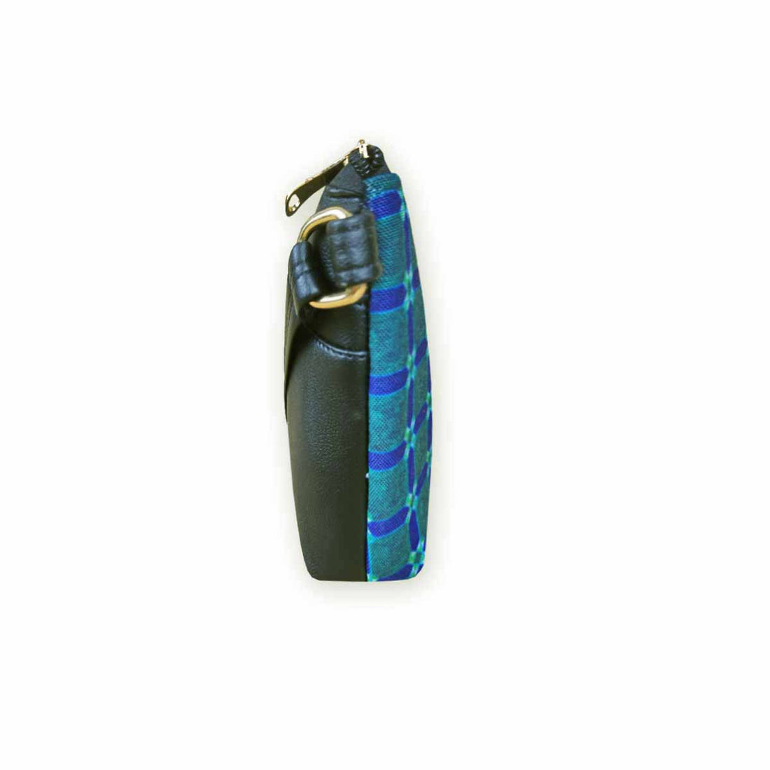 Blue Check Half Print Sling/Pouch Bag Combo