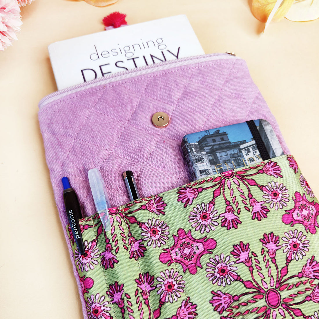 Book Cover-Green Pink Tile