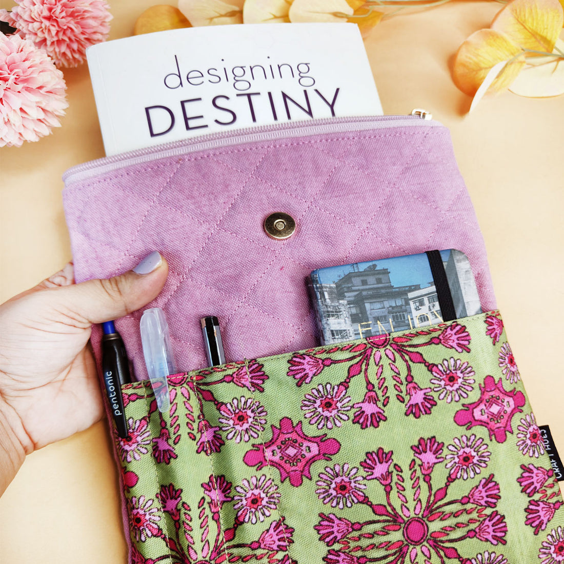Book Cover-Green Pink Tile