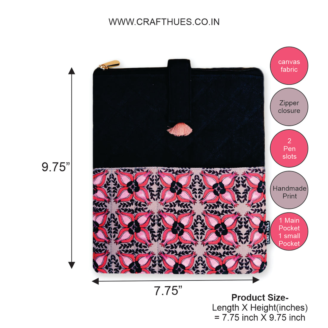 Book Cover-Black Maroon Flower