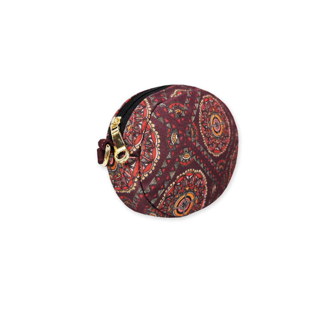 Oval Sling Bag- Madhubani Brown Chakra