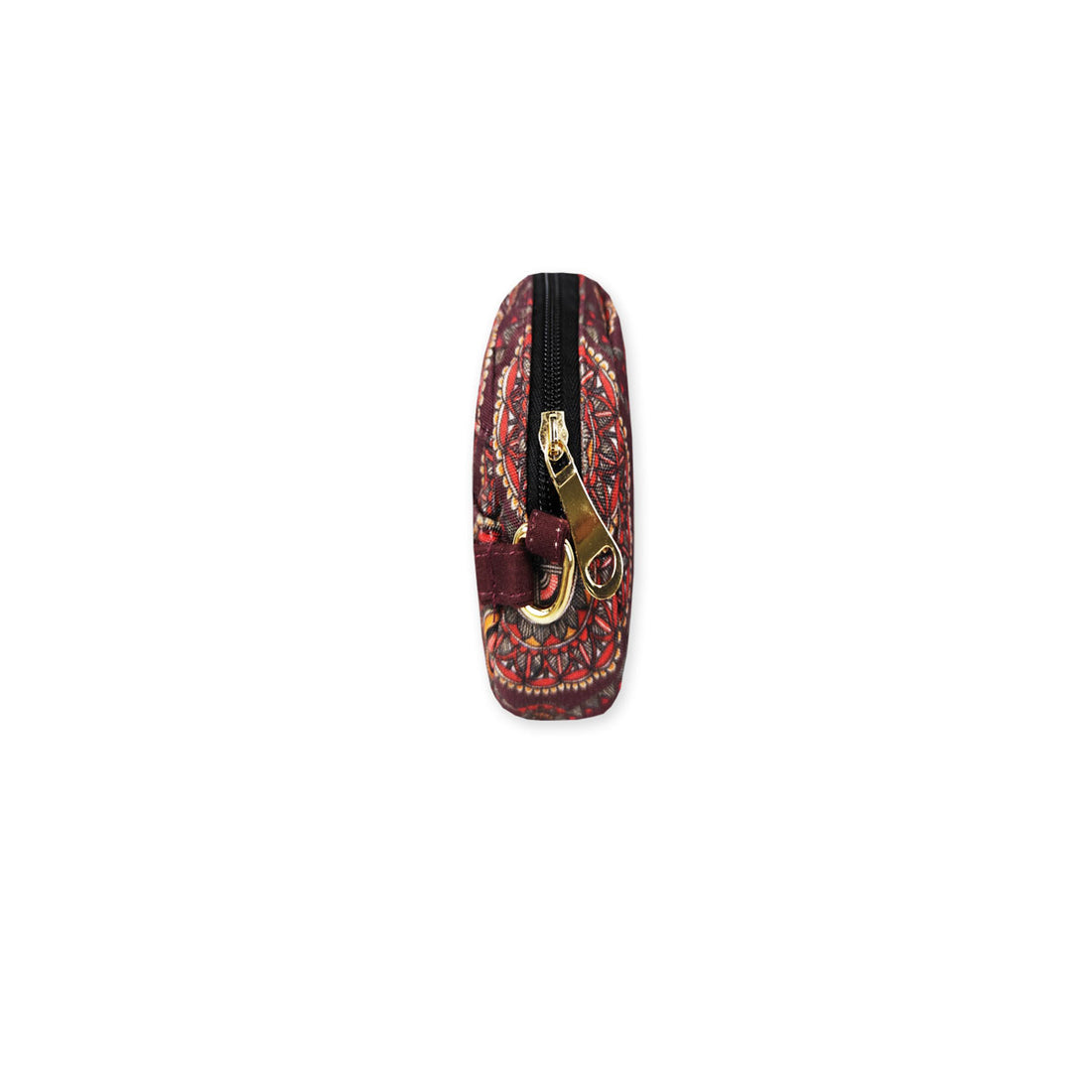 Oval Sling Bag- Madhubani Brown Chakra