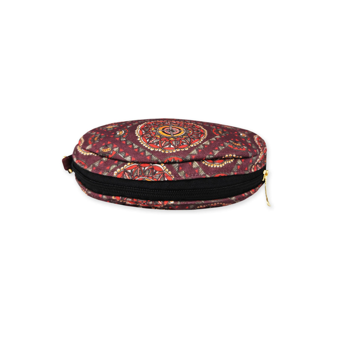 Oval Sling Bag- Madhubani Brown Chakra