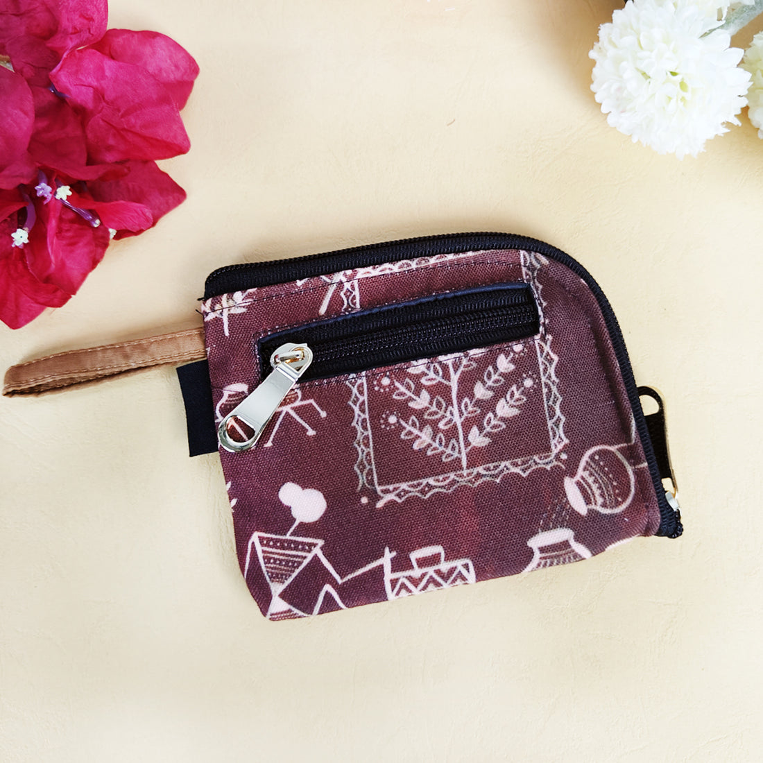 Curve Mini Wallet- Brown Warli