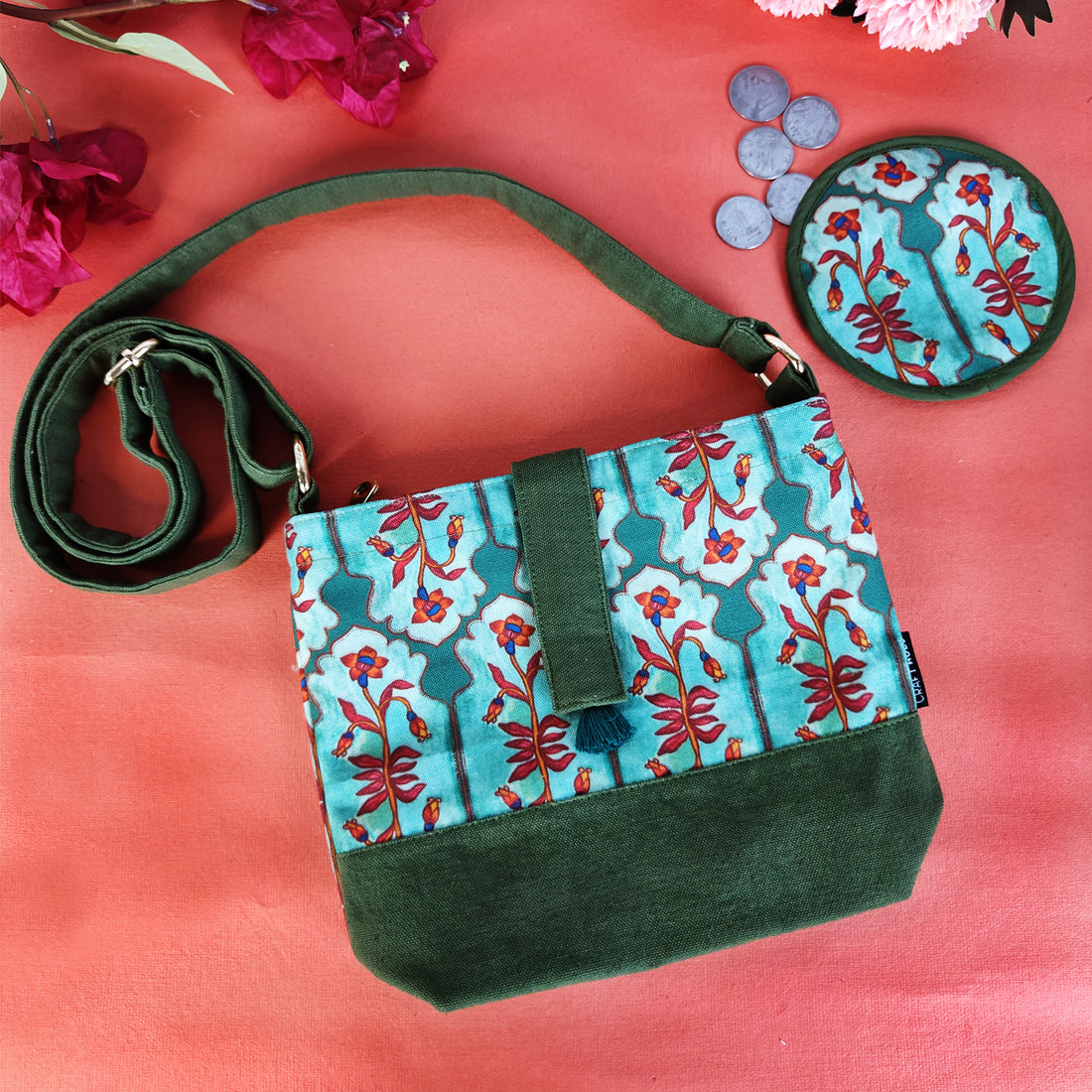 Trapeze Sling/Pouch Combo- Green Door