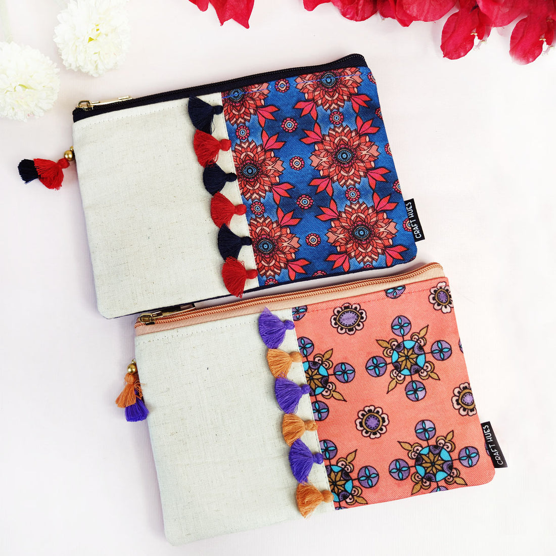 Multi-Purpose Pouch Combo- Navy-Coral