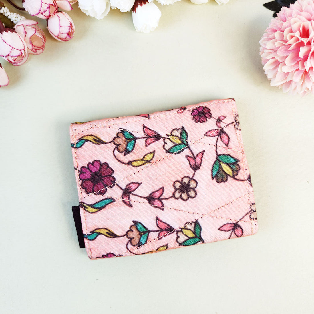 Curve Flap Mini Wallet-Peach Maroon Bel