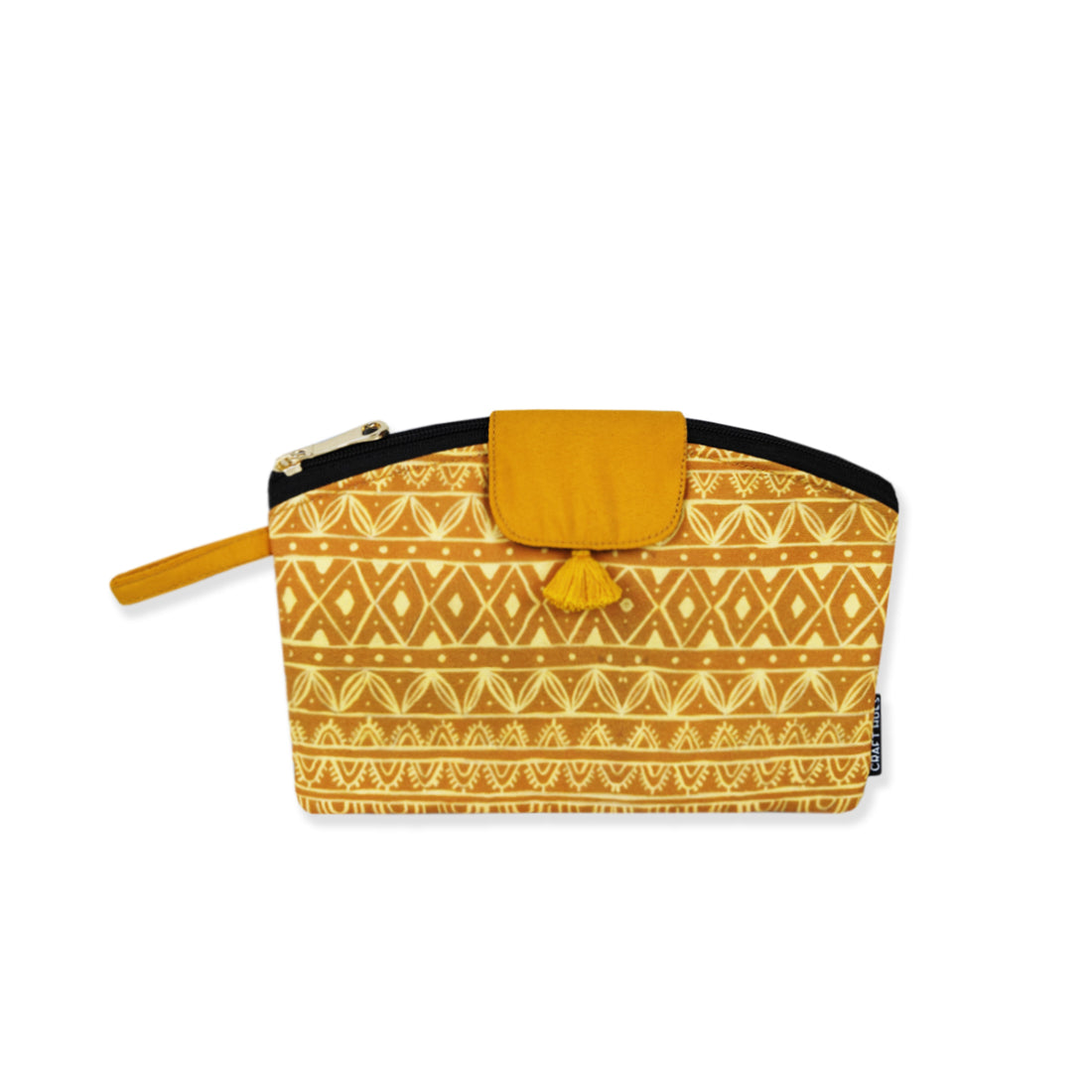 Curve wallet coin pouch combo- Warli Mustard Border