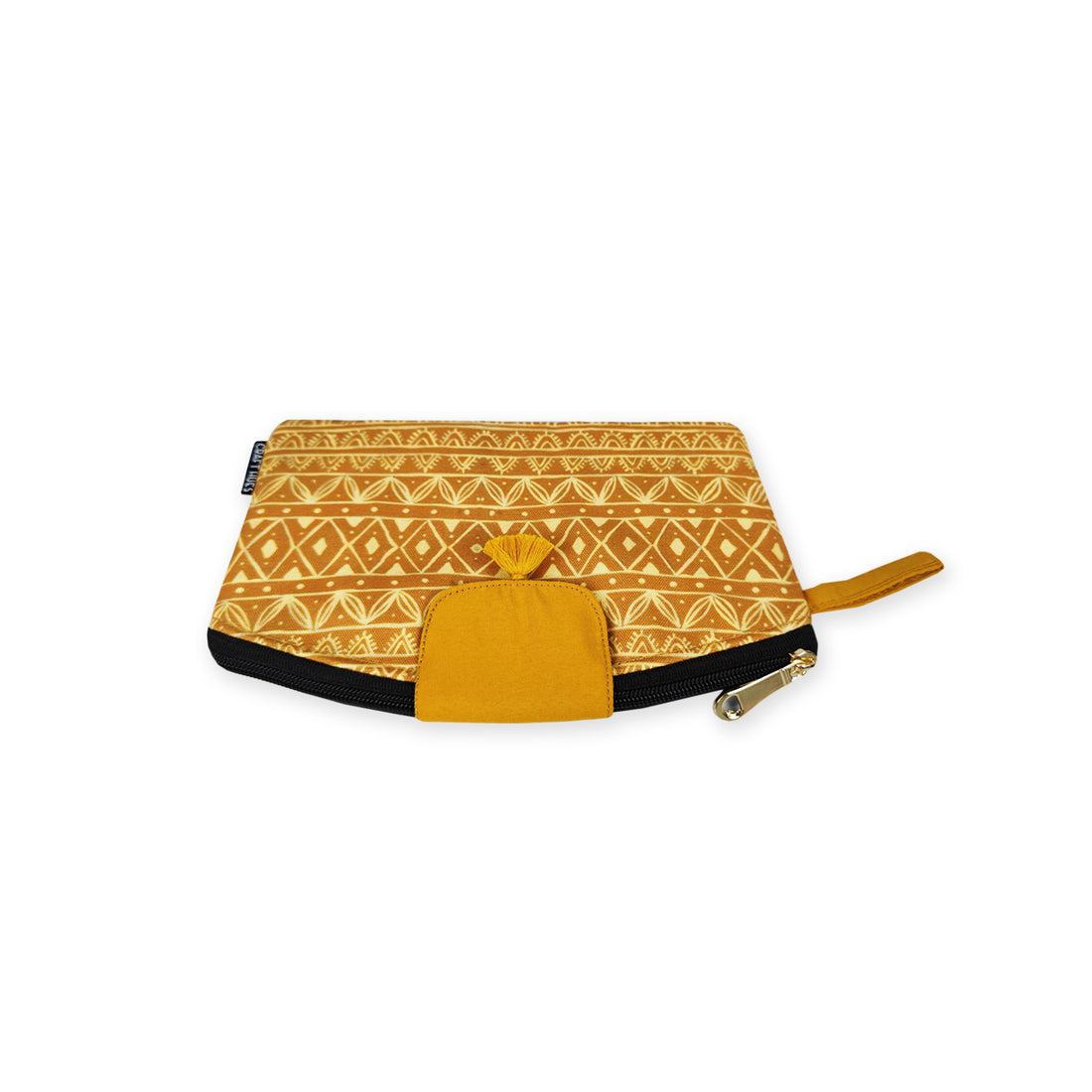 Curve wallet coin pouch combo- Warli Mustard Border