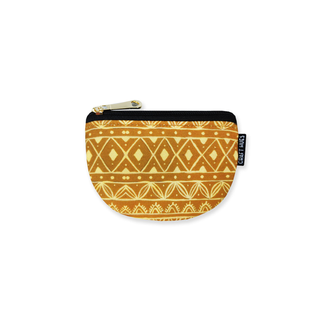 Curve wallet coin pouch combo- Warli Mustard Border