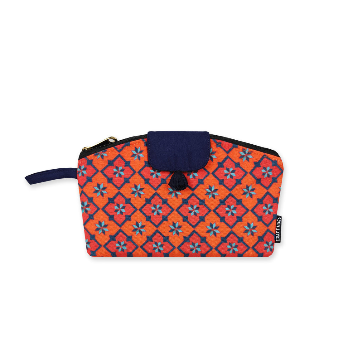 Curve wallet coin pouch combo- Orange Tiles