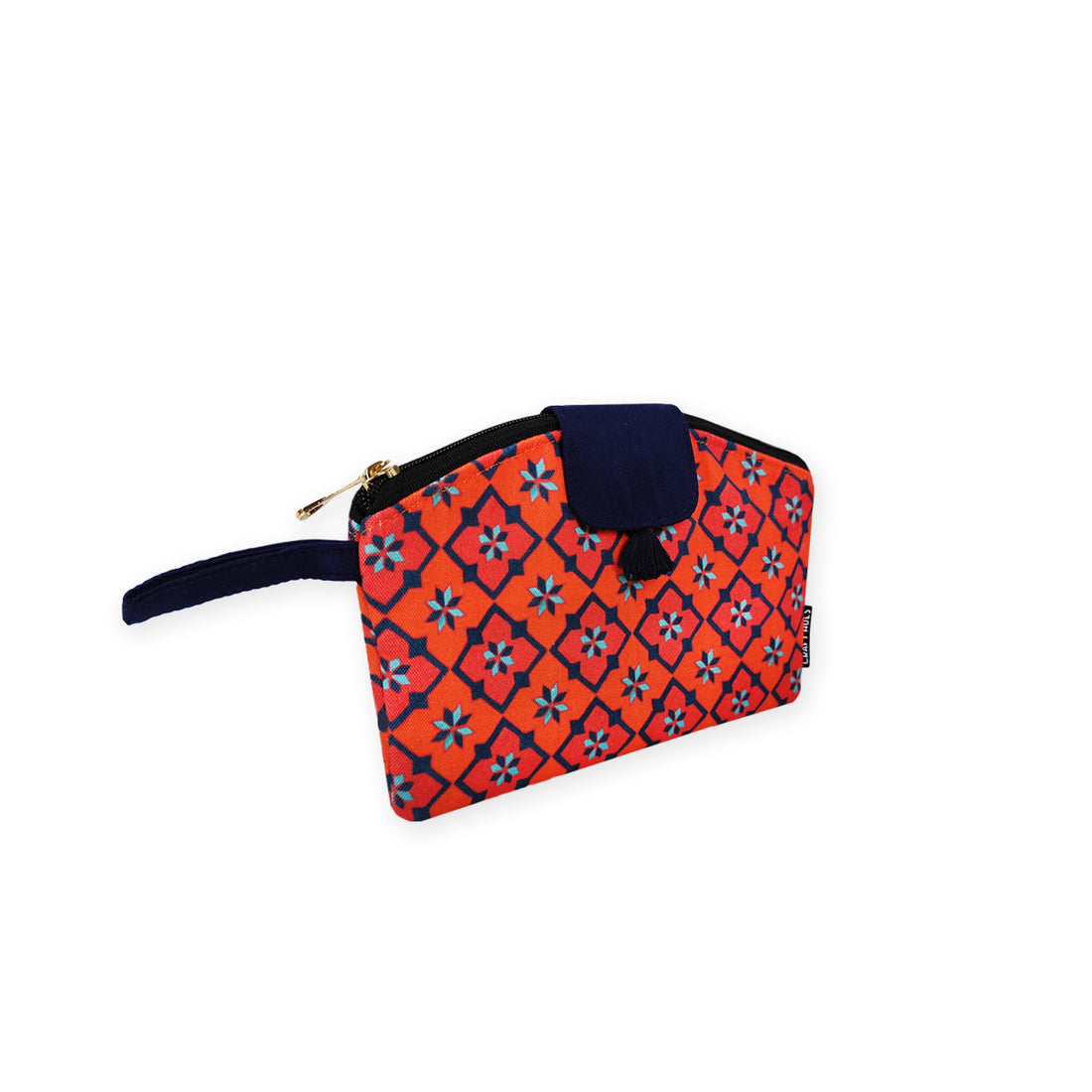 Curve wallet coin pouch combo- Orange Tiles