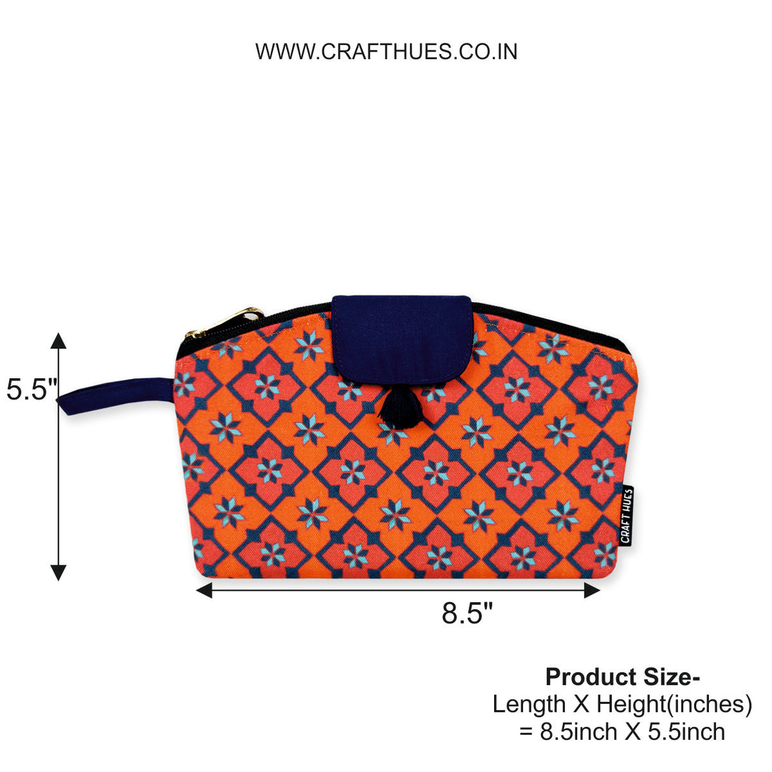 Curve wallet coin pouch combo- Orange Tiles