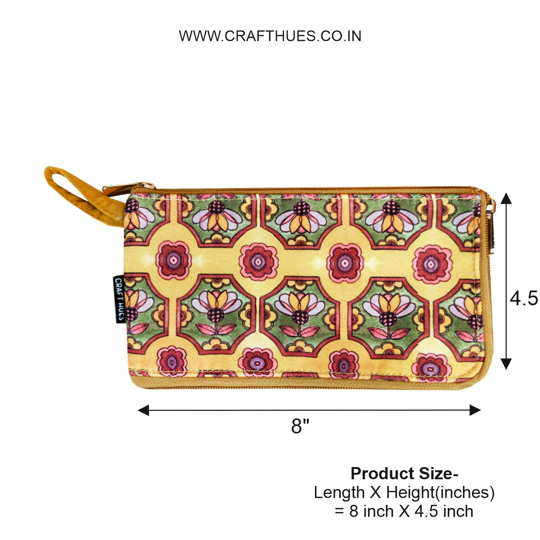 Dual zip-mustard green tile