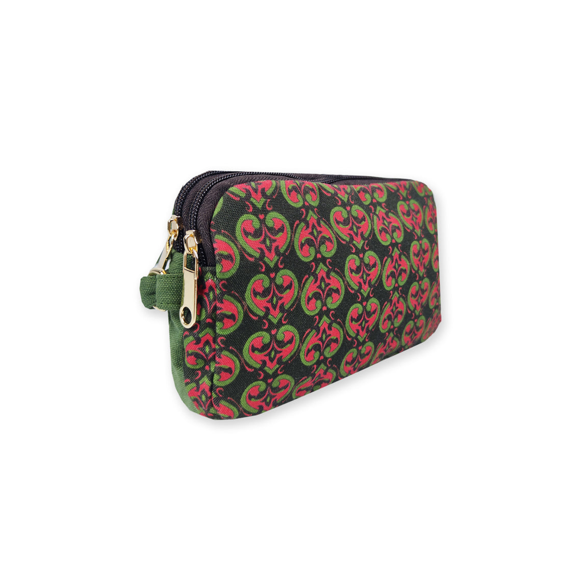 Dual Compartment Sling Bag- Green Knot