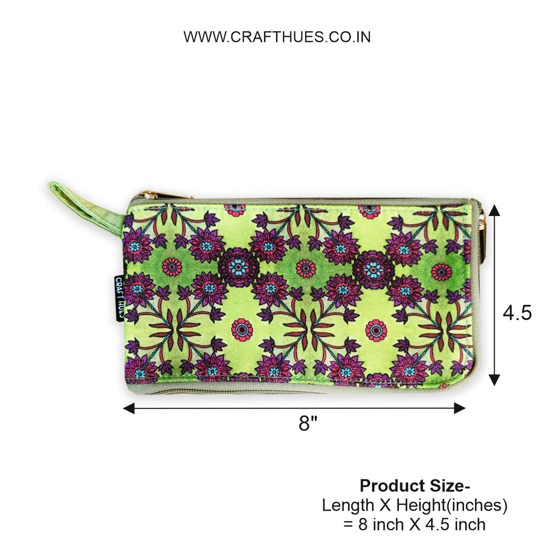 Dual zip-green purple flower tile