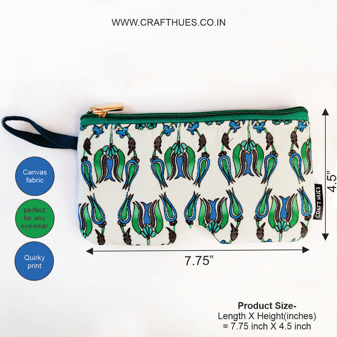 Eyewear/Sunglass Case-Sea Green Persian