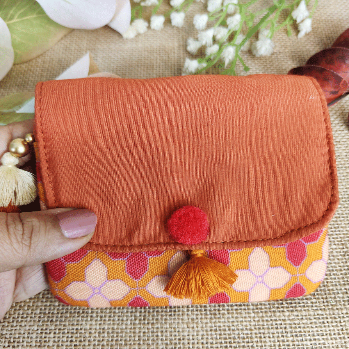 Four Petal-Tile Mini Wallet