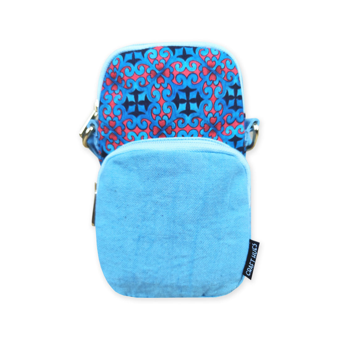 Front Pocket Mobile Sling- Blue Knot