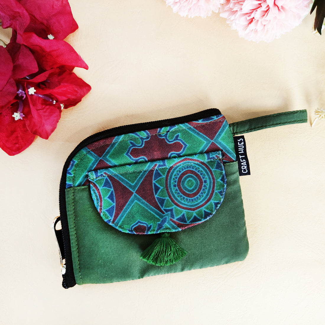 Curve Mini Wallet- Green Chakra