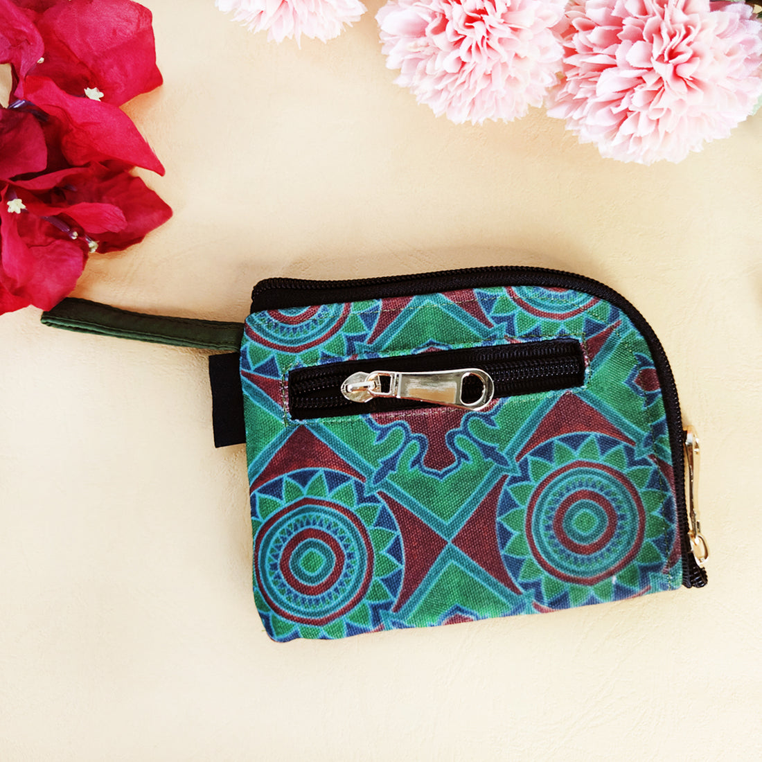 Curve Mini Wallet- Green Chakra