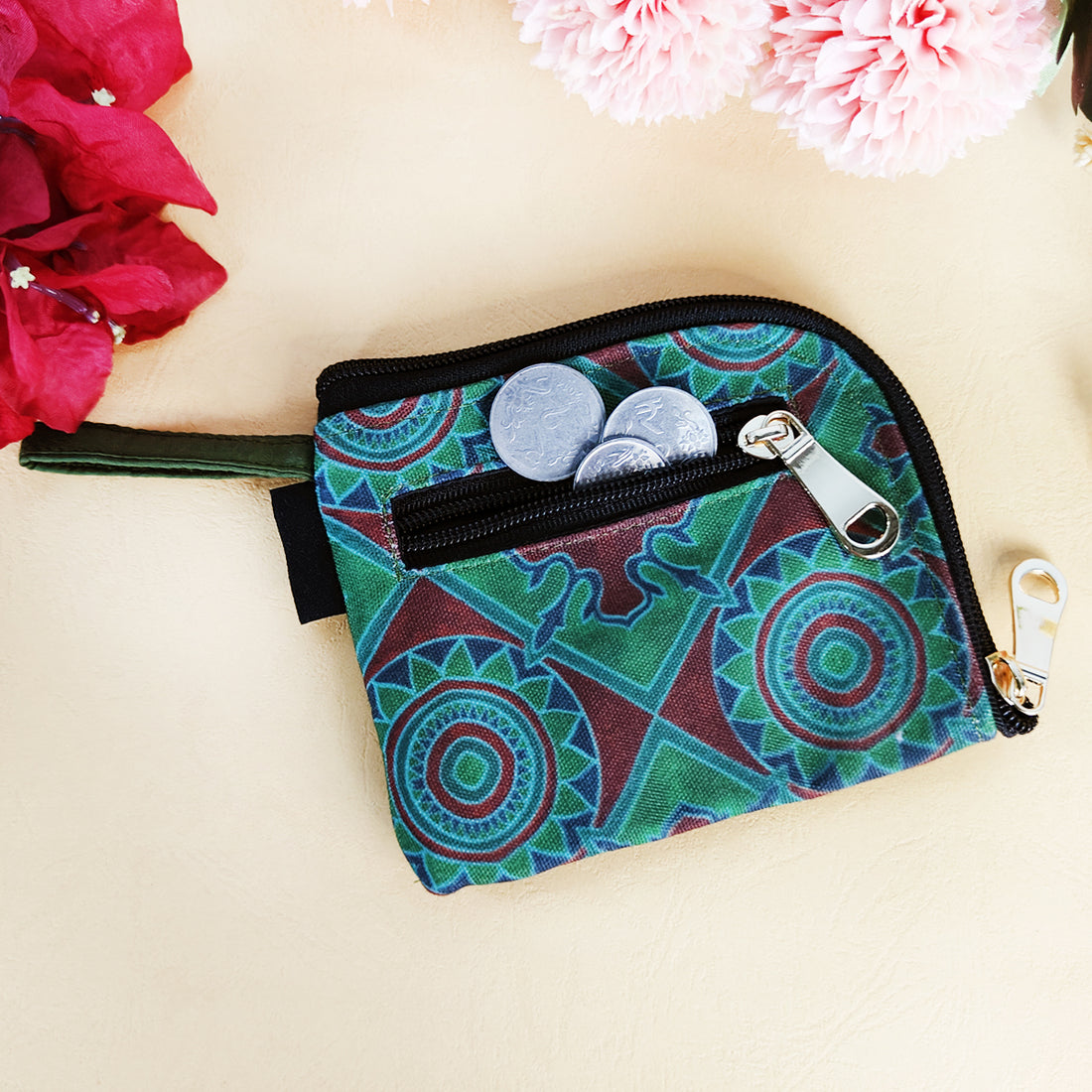 Curve Mini Wallet- Green Chakra