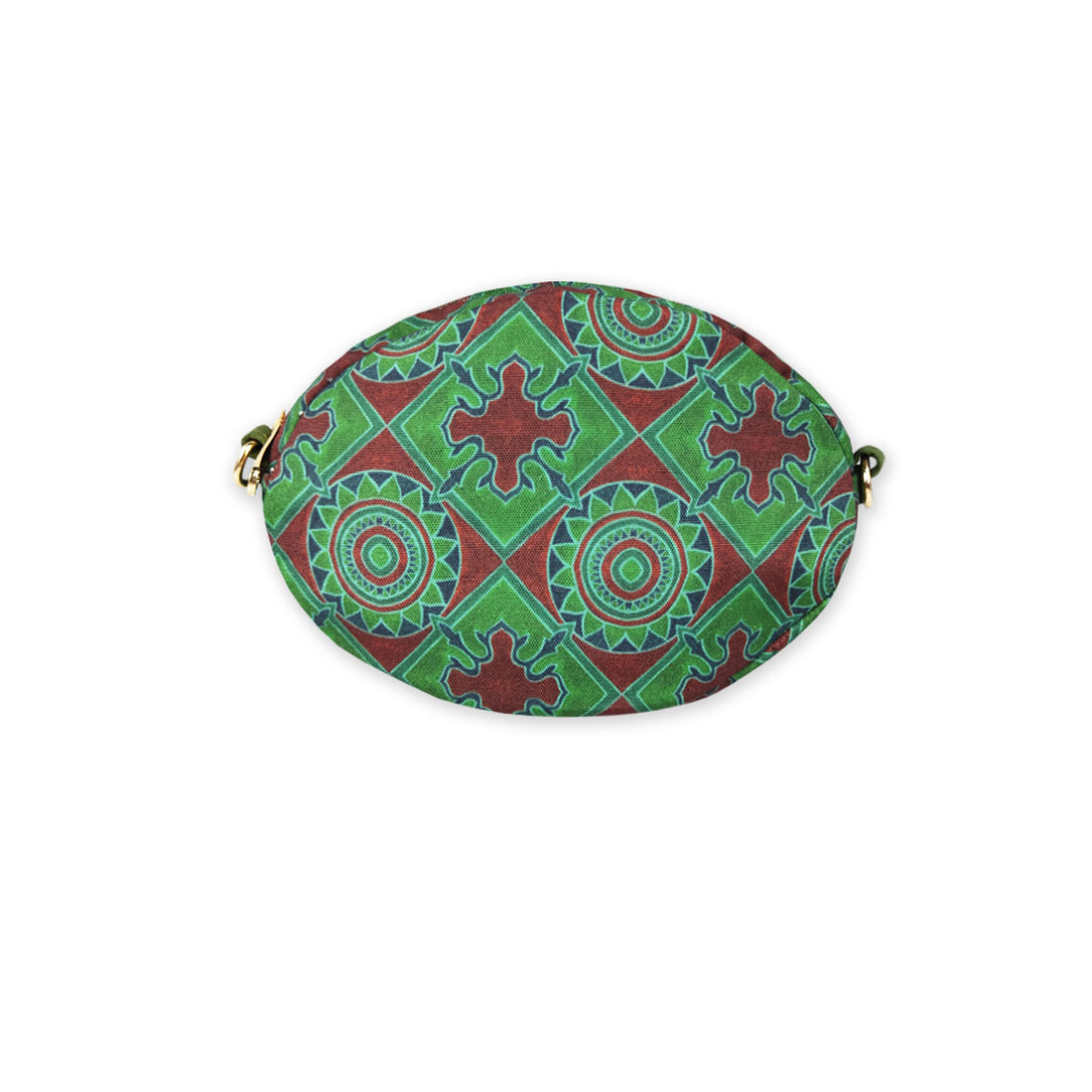 Oval Sling Bag- Athangudi Green Chakra