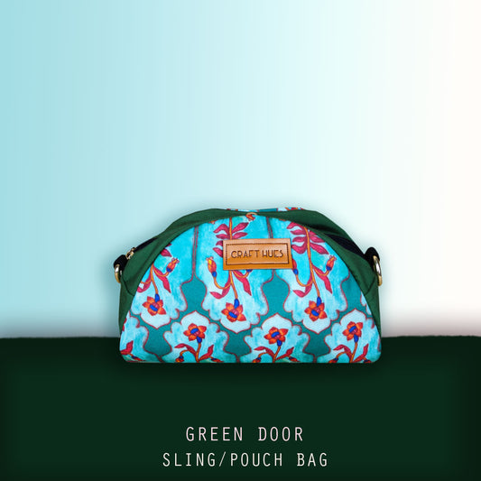 Green Door Pouch with Sling